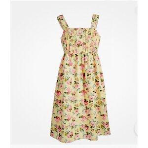 Cottagecore Yellow Pink Rose Floral Cotton Sundress Nightie Babydoll Ruffles XL